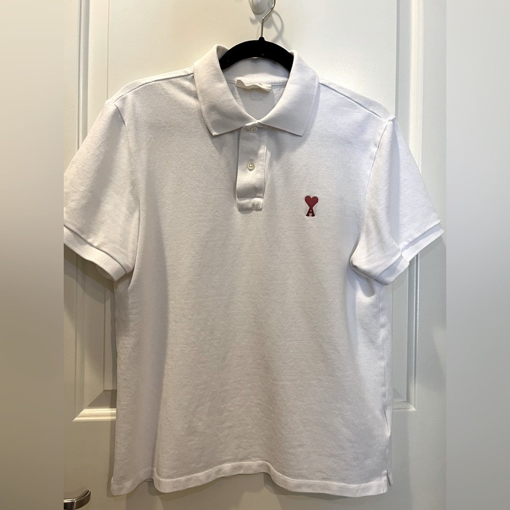 AMI De Coeur Men’s White Polo